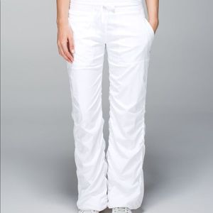 Lululemon white Studio joggers II, lined **ALTERED ITEM**